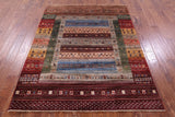 Tribal Persian Gabbeh Hand Knotted Wool Rug - 5' 3" X 6' 9" - Golden Nile