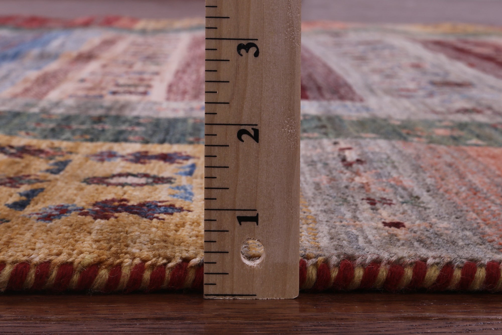Tribal Persian Gabbeh Hand Knotted Wool Rug - 5' 3" X 6' 9" - Golden Nile