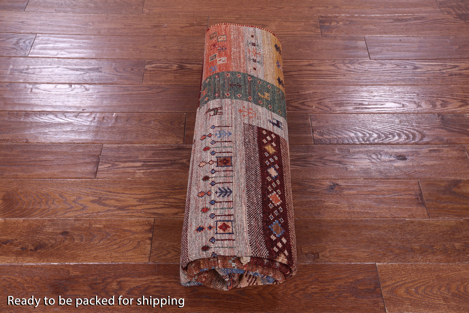 Tribal Persian Gabbeh Hand Knotted Wool Rug - 5' 3" X 6' 9" - Golden Nile