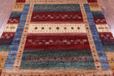 Tribal Persian Gabbeh Hand Knotted Wool Rug - 5' 8" X 8' 1" - Golden Nile