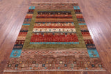 Tribal Persian Gabbeh Hand Knotted Wool Rug - 5' 8" X 7' 10" - Golden Nile