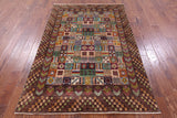 Tribal Persian Gabbeh Hand Knotted Wool Rug - 4' 10" X 7' 2" - Golden Nile