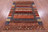 Tribal Persian Gabbeh Hand Knotted Wool Rug - 5' 7" X 7' 10" - Golden Nile