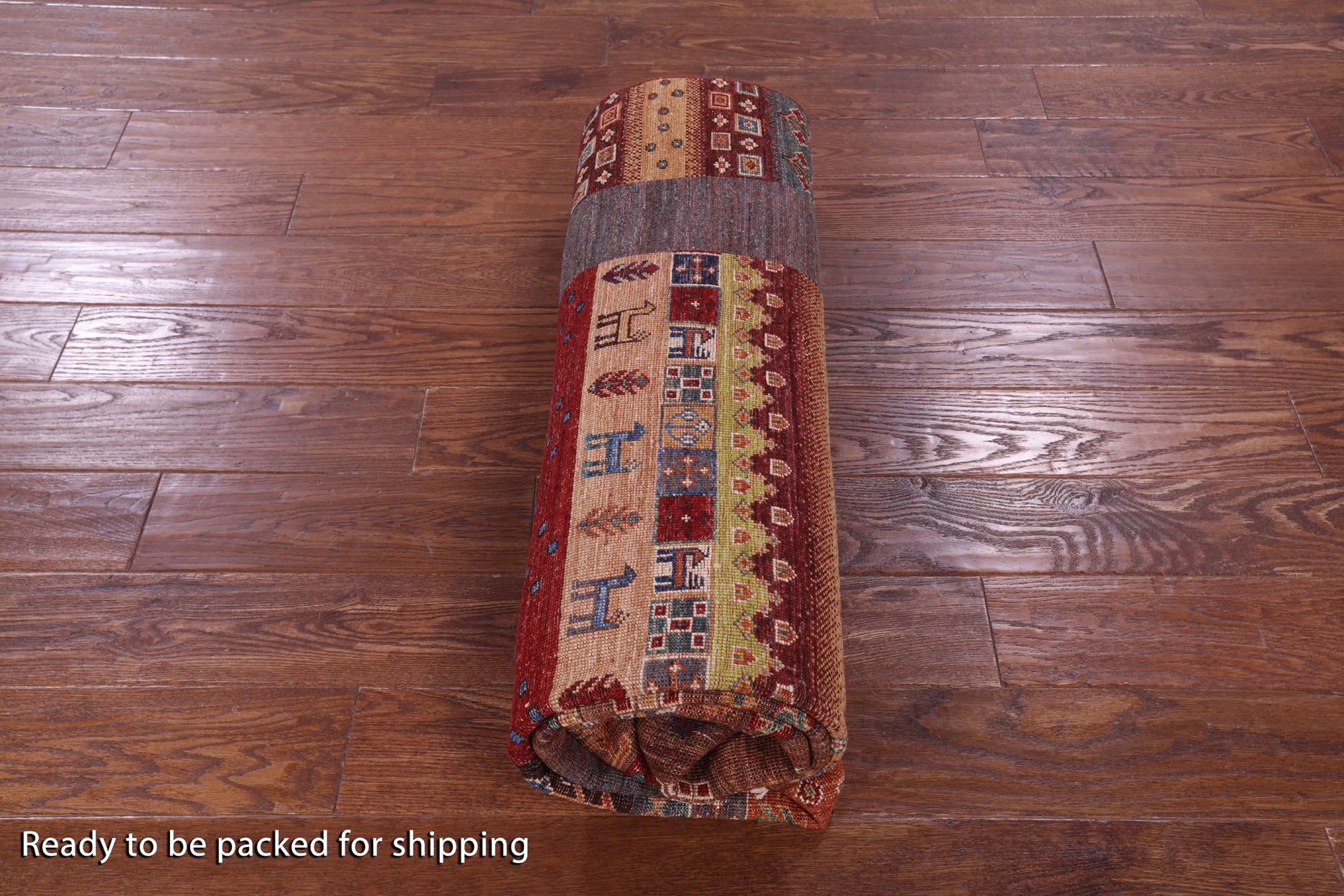 Tribal Persian Gabbeh Hand Knotted Wool Rug - 5' 7" X 7' 10" - Golden Nile