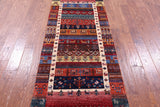 Persian Gabbeh Tribal Handmade Wool Runner Rug - 2' 9" X 7' 10" - Golden Nile