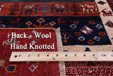 Persian Gabbeh Tribal Handmade Wool Runner Rug - 2' 9" X 7' 10" - Golden Nile