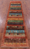 Persian Tribal Gabbeh Hand Knotted Wool Runner Rug - 2' 8" X 10' 0" - Golden Nile
