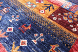 Tribal Persian Gabbeh Hand Knotted Wool Rug - 2' 8" X 4' 1" - Golden Nile