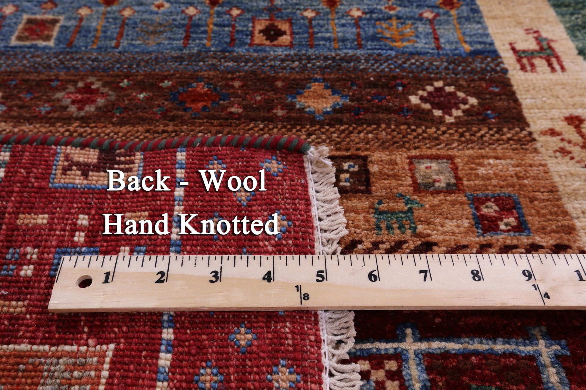 Tribal Persian Gabbeh Hand Knotted Wool Runner Rug - 2' 10" X 10' 2" - Golden Nile