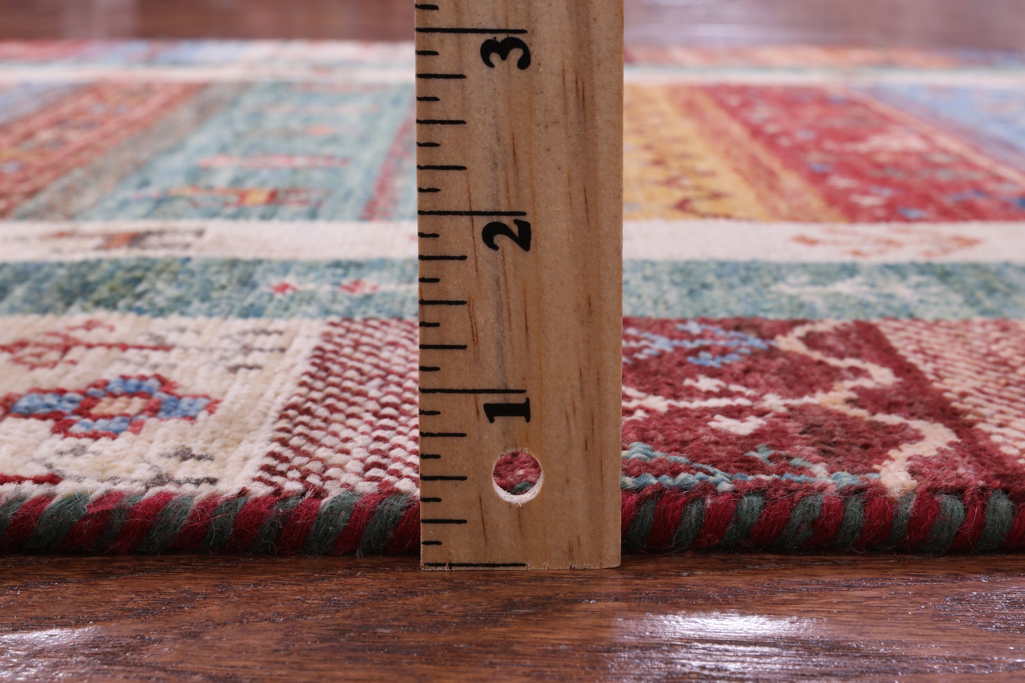 Tribal Persian Gabbeh Hand Knotted Wool Runner Rug - 2' 10" X 10' 2" - Golden Nile
