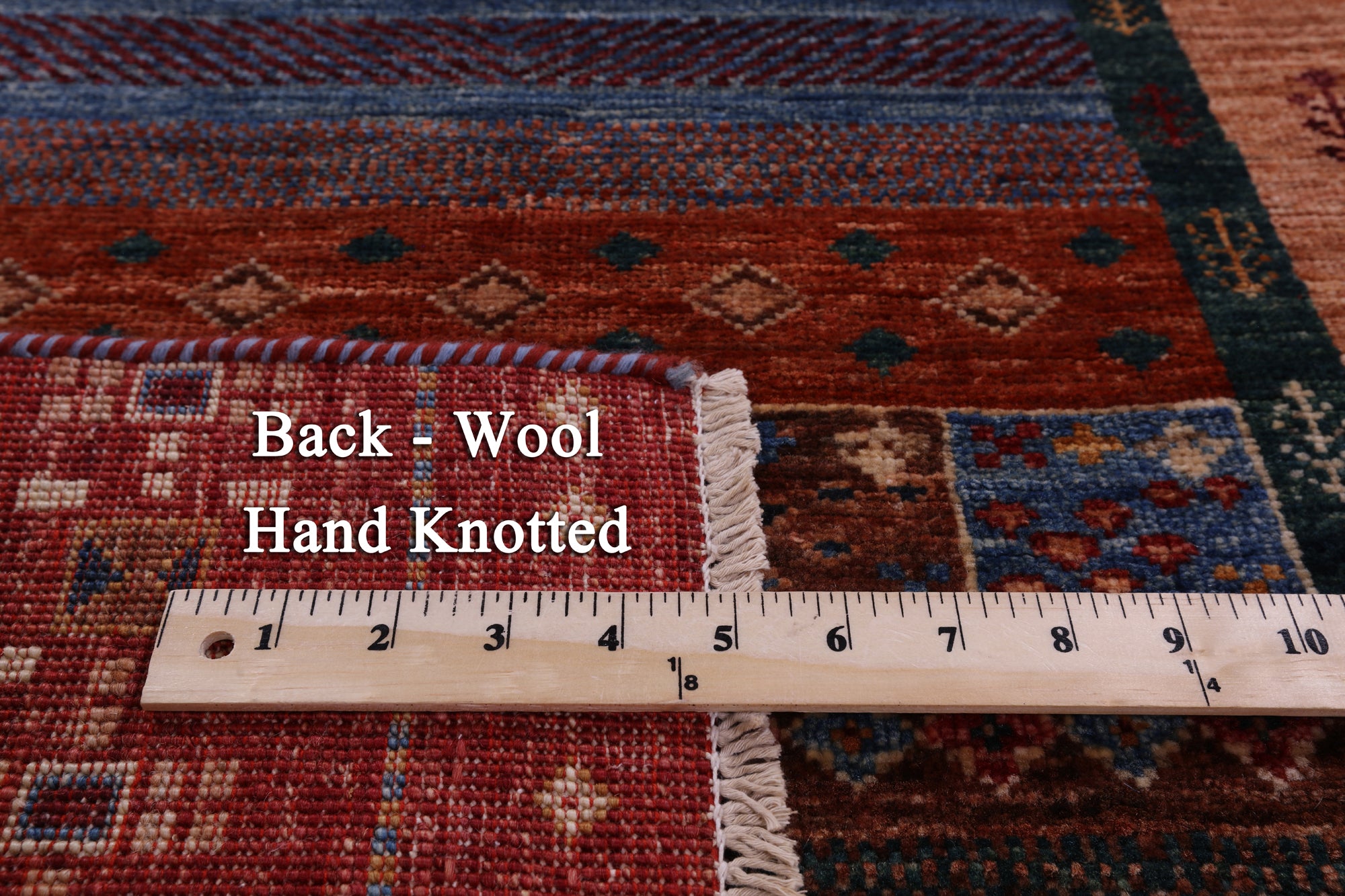 Tribal Persian Gabbeh Hand Knotted Wool Runner Rug - 2' 9" X 9' 8" - Golden Nile