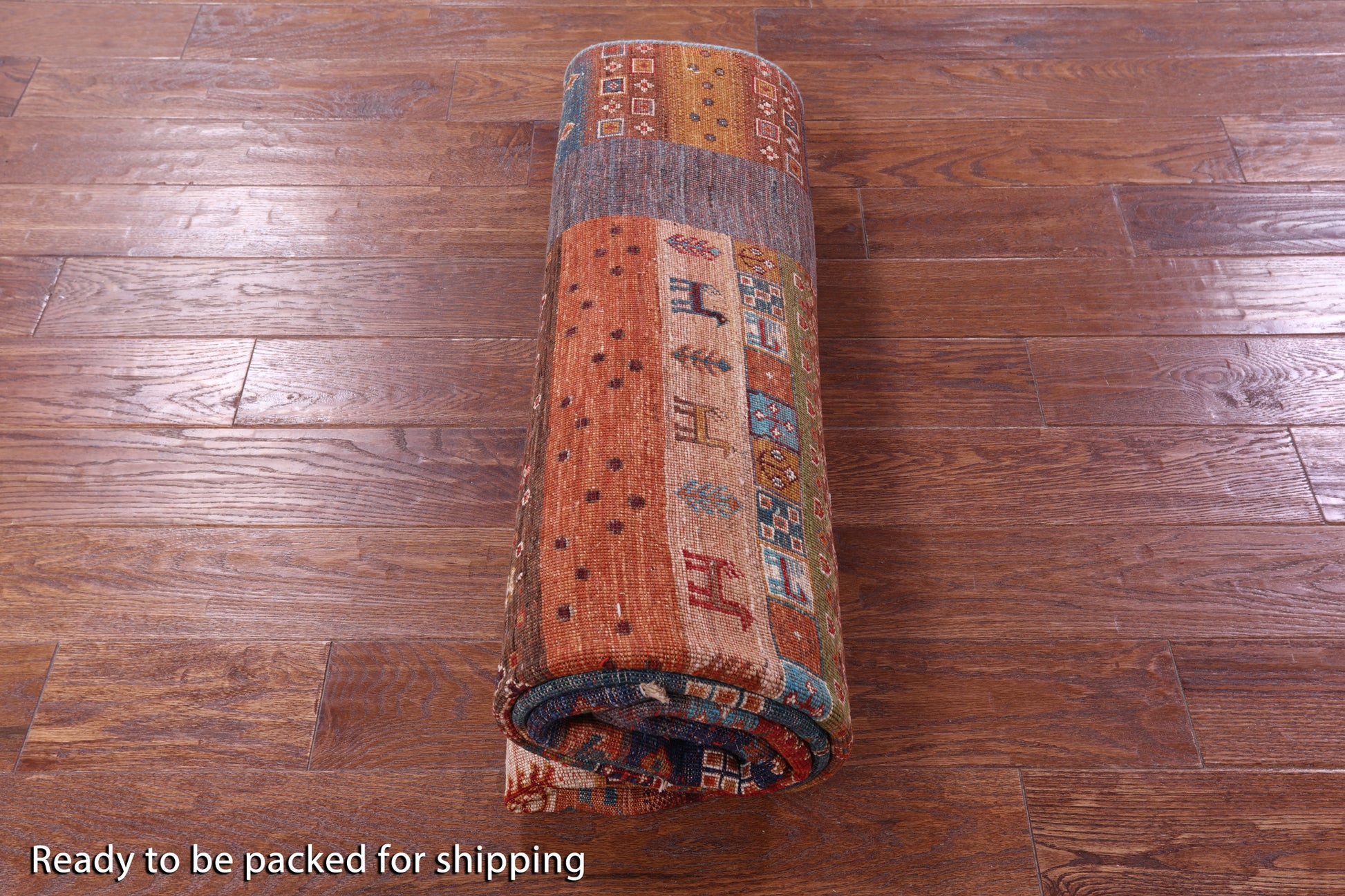 Tribal Persian Gabbeh Handmade Wool Rug - 5' 6" X 8' 2" - Golden Nile