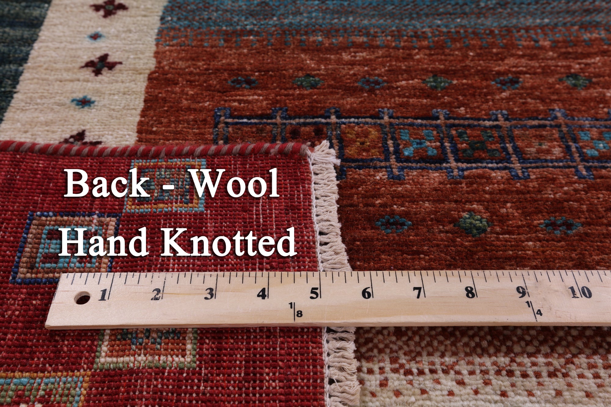 Tribal Persian Gabbeh Hand Knotted Wool Rug - 5' 10" X 8' 0" - Golden Nile