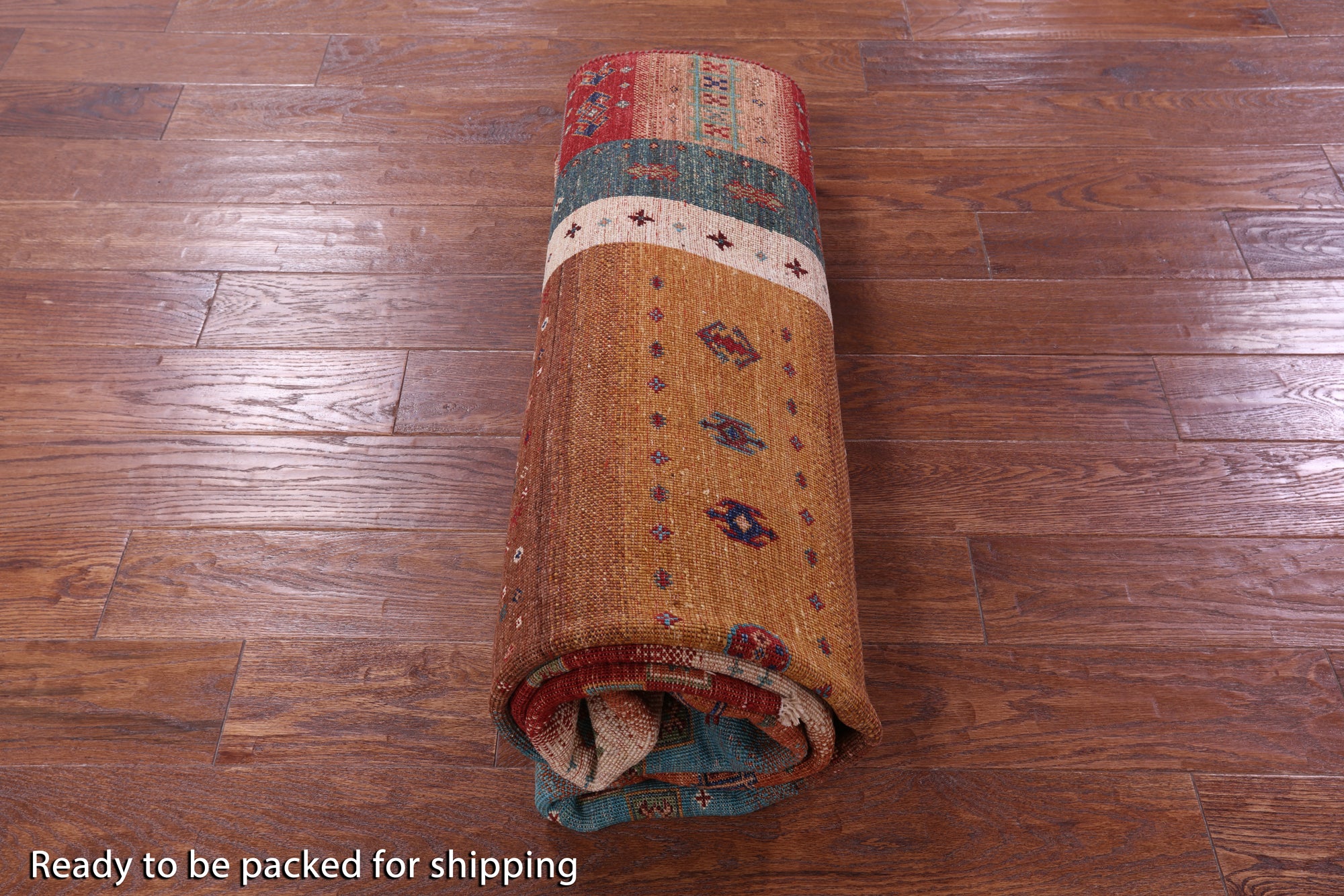 Tribal Persian Gabbeh Hand Knotted Wool Rug - 5' 10" X 8' 0" - Golden Nile