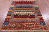 Tribal Persian Gabbeh Hand Knotted Wool Rug - 4' 11" X 6' 7" - Golden Nile