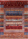 Tribal Persian Gabbeh Hand Knotted Wool Rug - 4' 11" X 6' 7" - Golden Nile