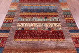 Tribal Persian Gabbeh Hand Knotted Wool Rug - 4' 11" X 6' 7" - Golden Nile