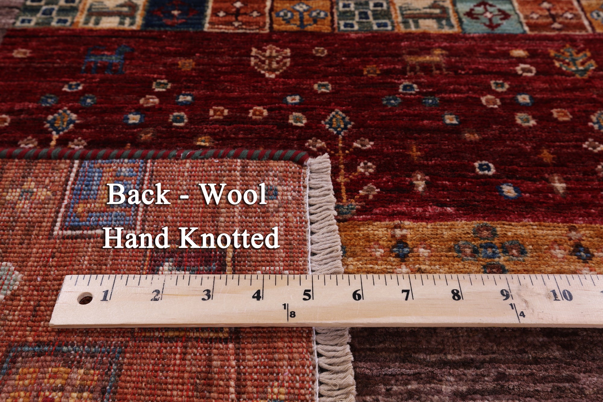 Tribal Persian Gabbeh Hand Knotted Wool Rug - 4' 11" X 6' 7" - Golden Nile