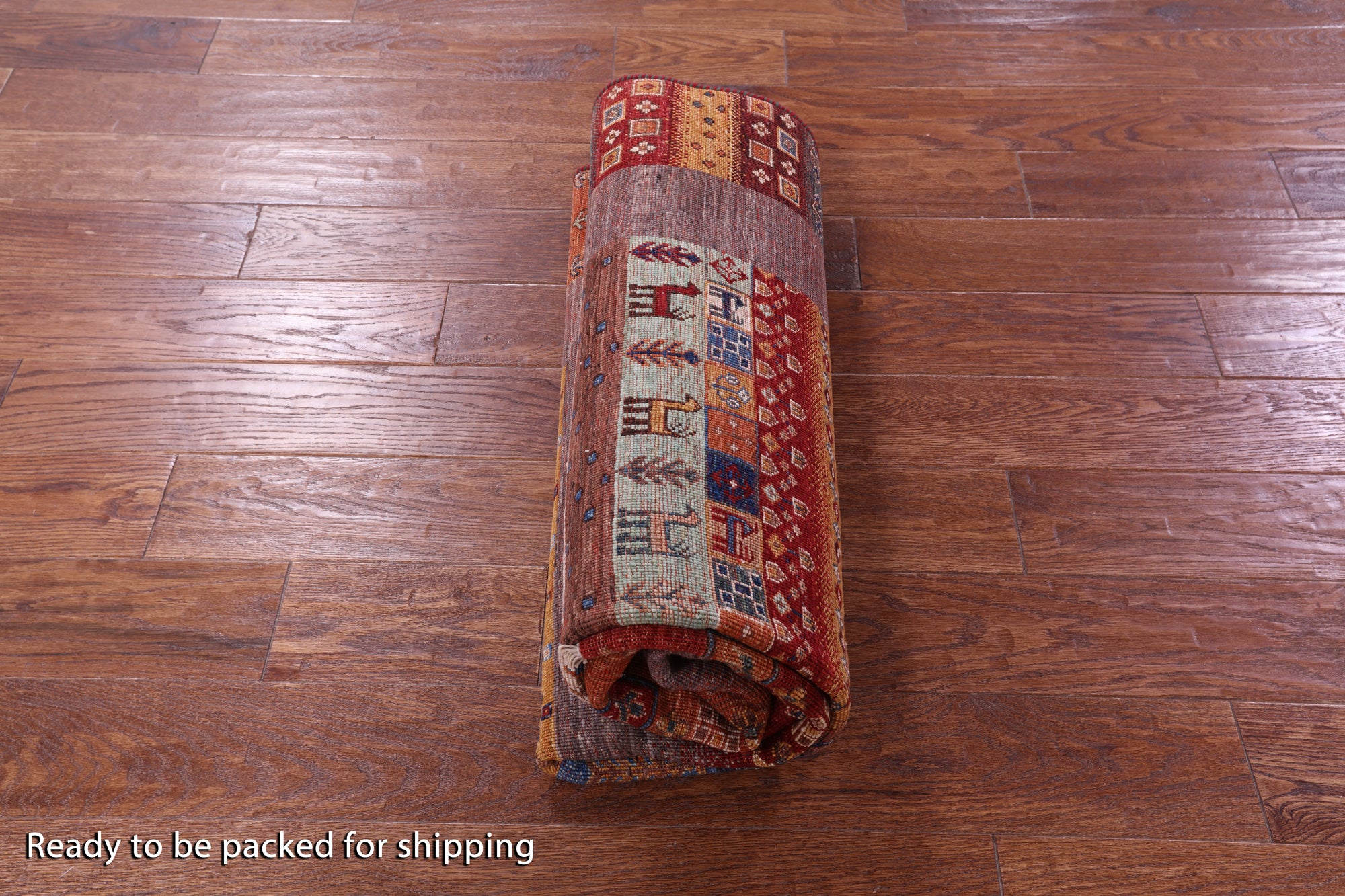 Tribal Persian Gabbeh Hand Knotted Wool Rug - 4' 11" X 6' 7" - Golden Nile