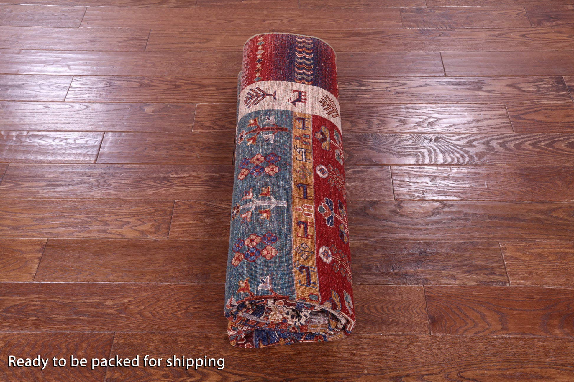 Tribal Persian Gabbeh Hand Knotted Wool Rug - 5' 10" X 7' 11" - Golden Nile