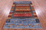 Tribal Persian Gabbeh Hand Knotted Wool Rug - 5' 7" X 8' 2" - Golden Nile