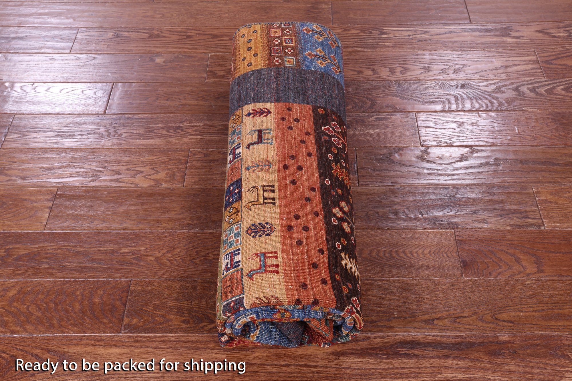 Tribal Persian Gabbeh Hand Knotted Wool Rug - 5' 7" X 8' 2" - Golden Nile