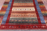 Tribal Persian Gabbeh Hand Knotted Wool Rug - 5' 6" X 8' 0" - Golden Nile