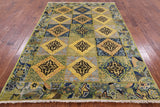 William Morris Hand Knotted Wool Area Rug - 6' 2" X 8' 8" - Golden Nile
