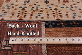 Tribal Persian Gabbeh Hand Knotted Wool Rug - 5' 7" X 7' 9" - Golden Nile