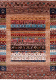 Tribal Persian Gabbeh Hand Knotted Wool Rug - 5' 7" X 7' 9" - Golden Nile