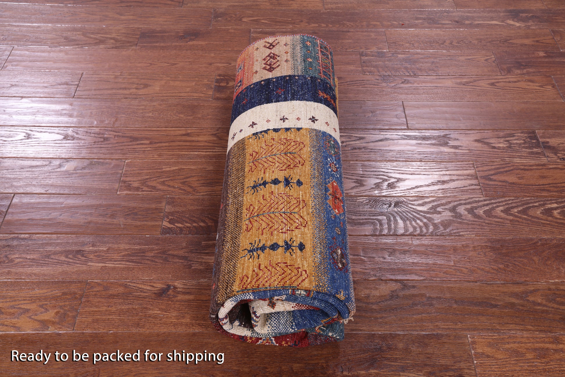 Tribal Persian Gabbeh Hand Knotted Wool Rug - 5' 8" X 8' 3" - Golden Nile