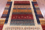 Tribal Persian Gabbeh Hand Knotted Wool Rug - 5' 8" X 8' 3" - Golden Nile