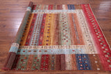 Tribal Persian Gabbeh Hand Knotted Wool Rug - 6' 10" X 10' 0" - Golden Nile