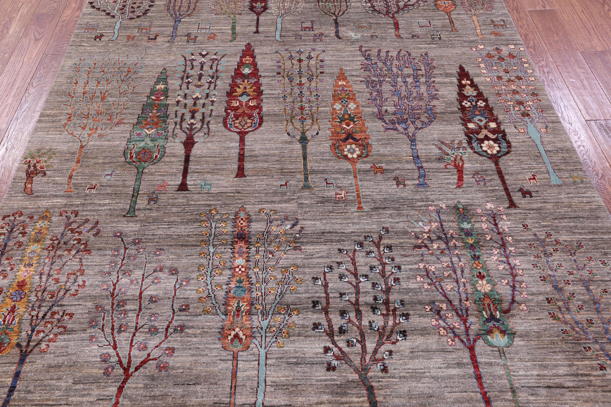 Tribal Persian Gabbeh Hand Knotted Wool Rug - 6' 6" X 9' 8" - Golden Nile
