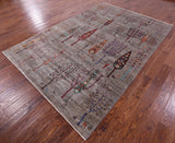 Tribal Persian Gabbeh Hand Knotted Wool Rug - 6' 6" X 9' 8" - Golden Nile