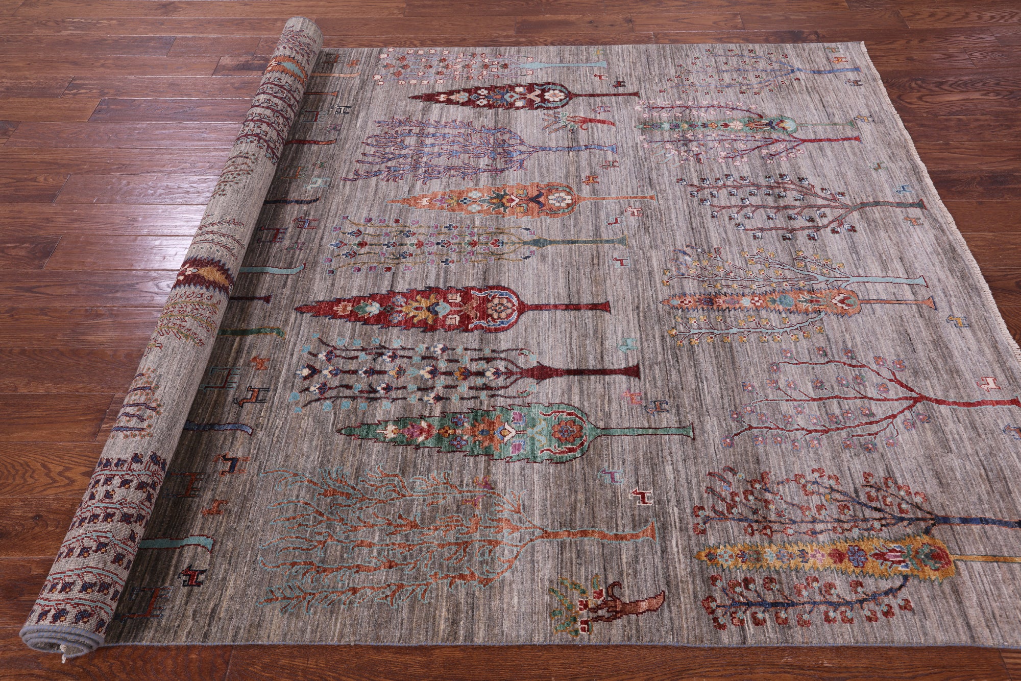 Tribal Persian Gabbeh Hand Knotted Wool Rug - 6' 6" X 9' 8" - Golden Nile