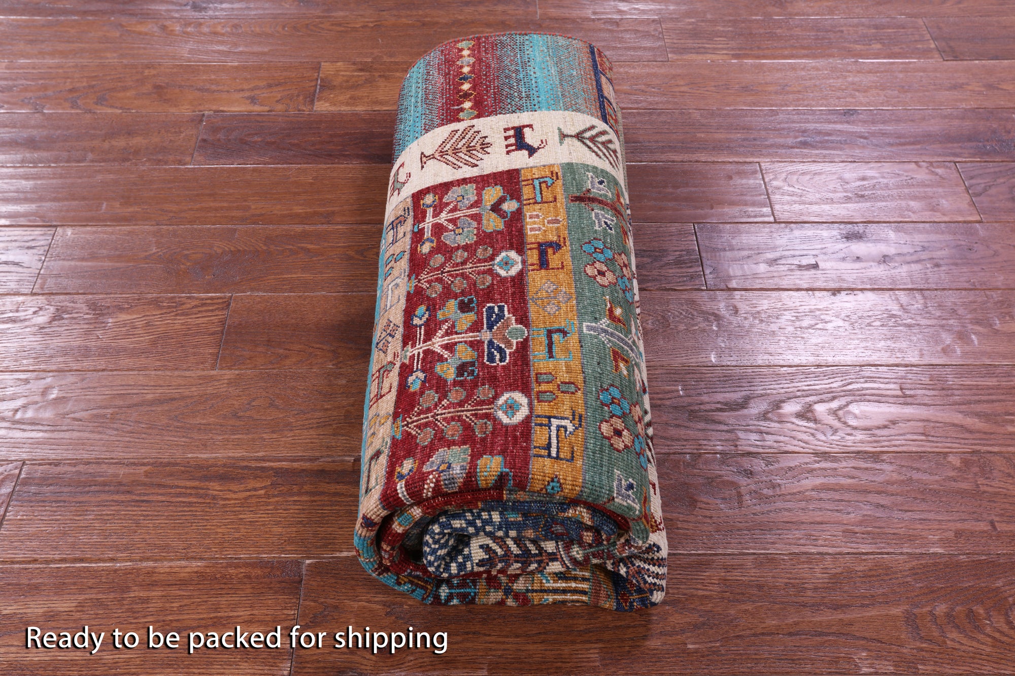 Tribal Persian Gabbeh Handmade Wool Rug - 5' 1" X 6' 8" - Golden Nile