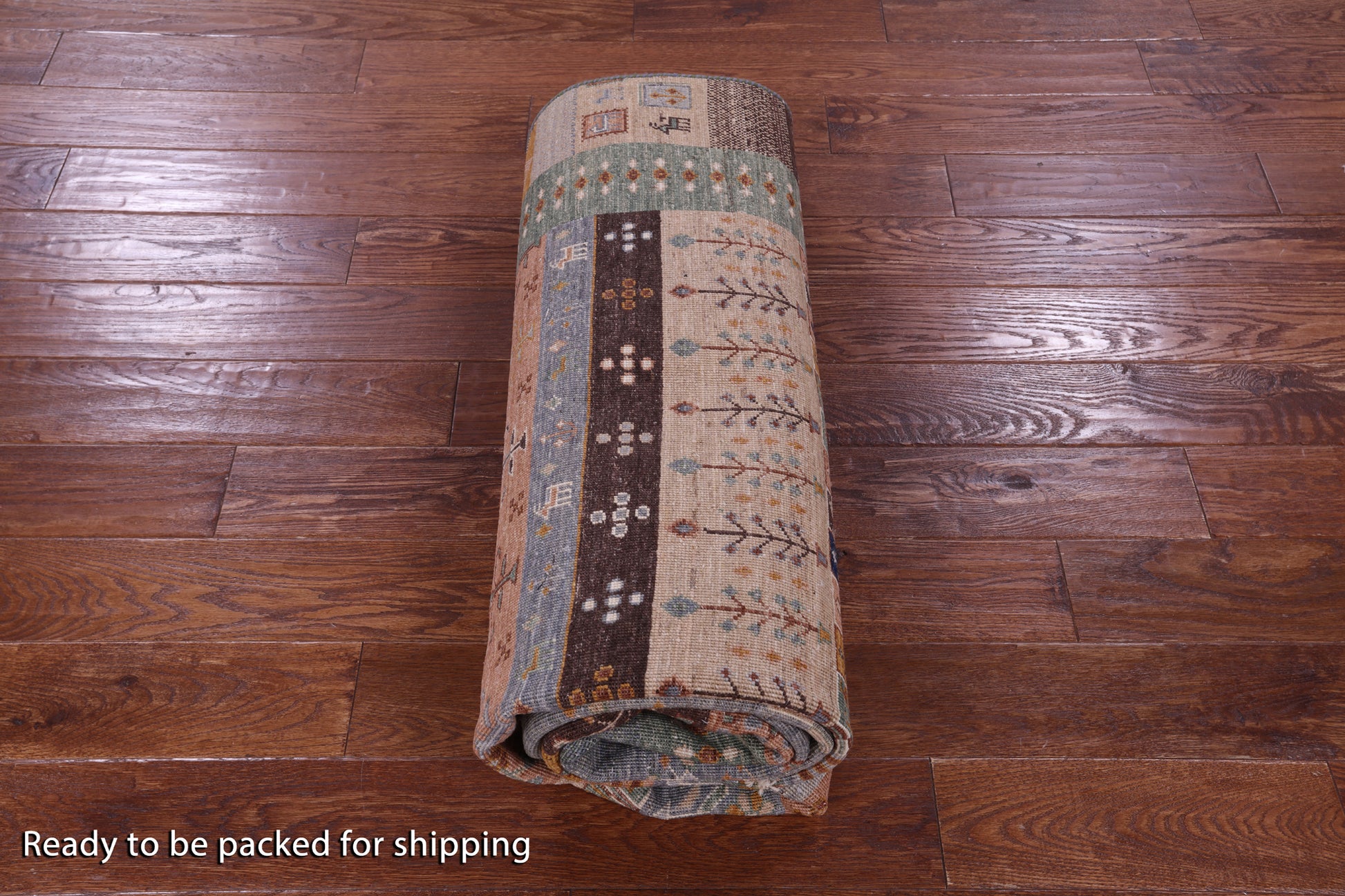 Tribal Persian Gabbeh Hand Knotted Wool Rug - 5' 9" X 9' 7" - Golden Nile