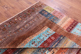Tribal Persian Gabbeh Hand Knotted Wool Rug - 8' 2" X 9' 10" - Golden Nile