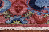 Pink William Morris Handmade Wool Area Rug - 6' 1" X 14' 0" - Golden Nile