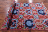 Pink William Morris Handmade Wool Area Rug - 6' 1" X 14' 0" - Golden Nile