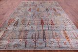 Tribal Persian Gabbeh Hand Knotted Wool Rug - 9' 0" X 11' 10" - Golden Nile
