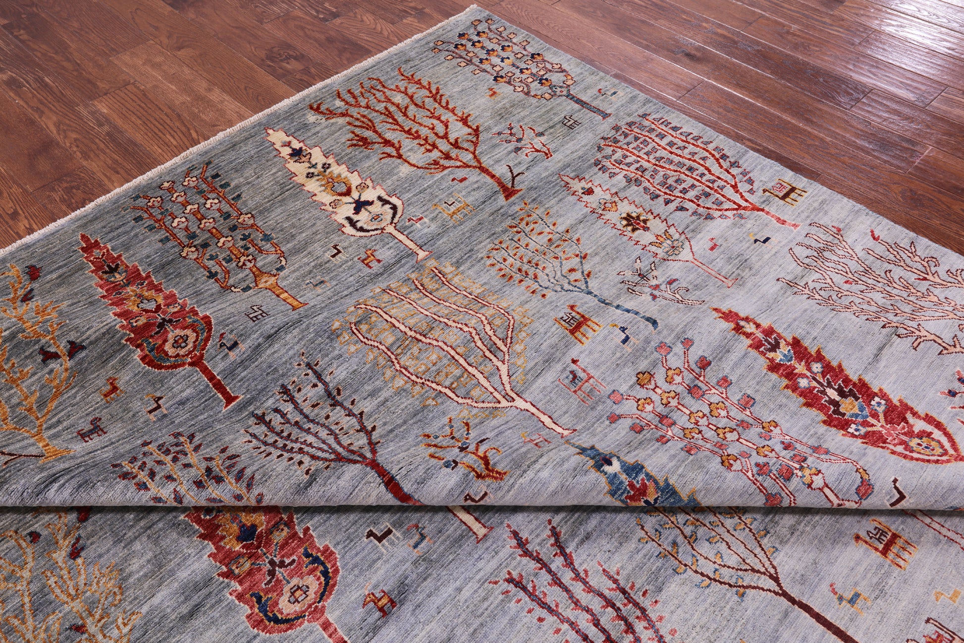 Tribal Persian Gabbeh Hand Knotted Wool Rug - 9' 0" X 11' 10" - Golden Nile