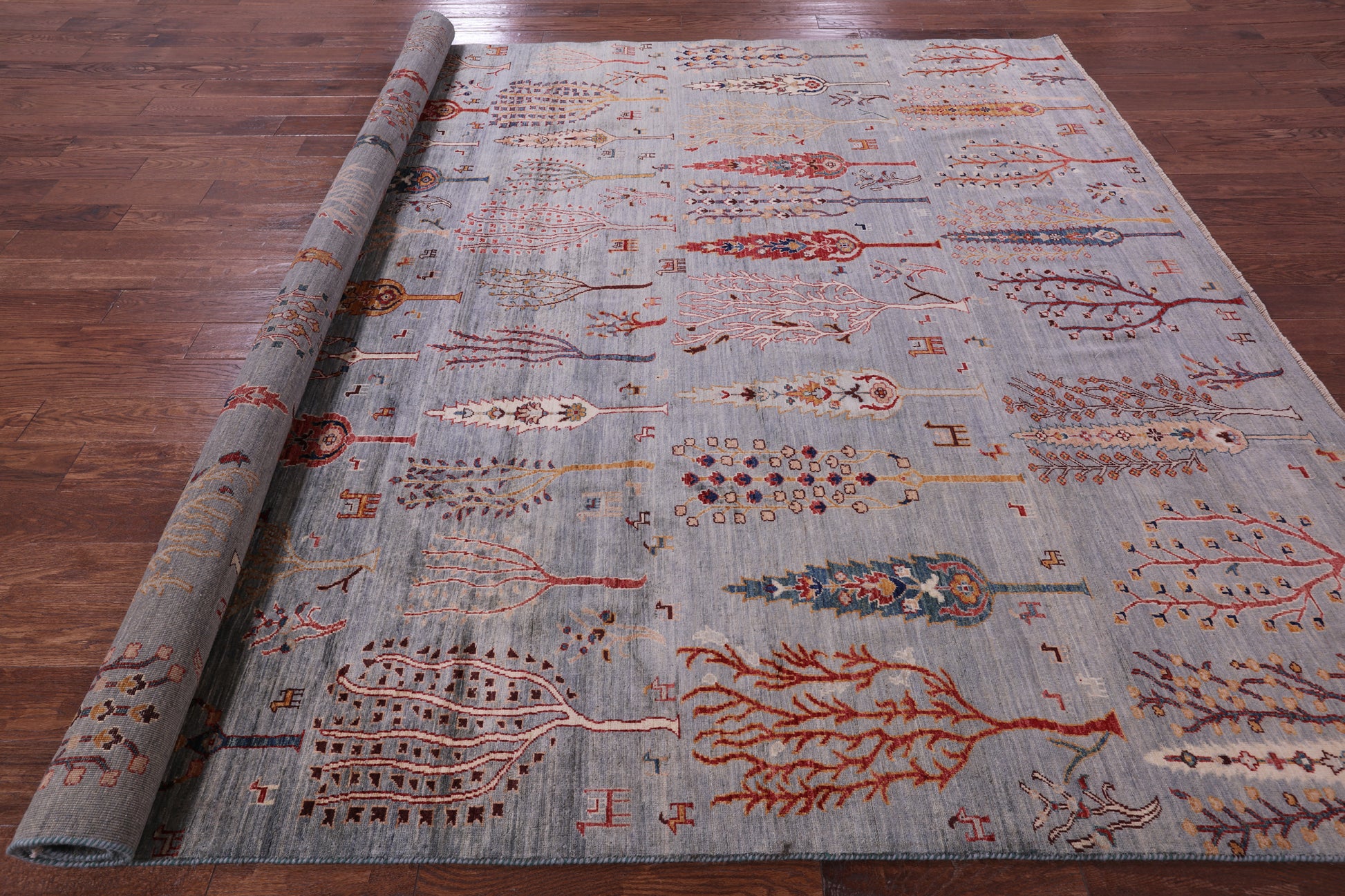 Tribal Persian Gabbeh Hand Knotted Wool Rug - 9' 0" X 11' 10" - Golden Nile