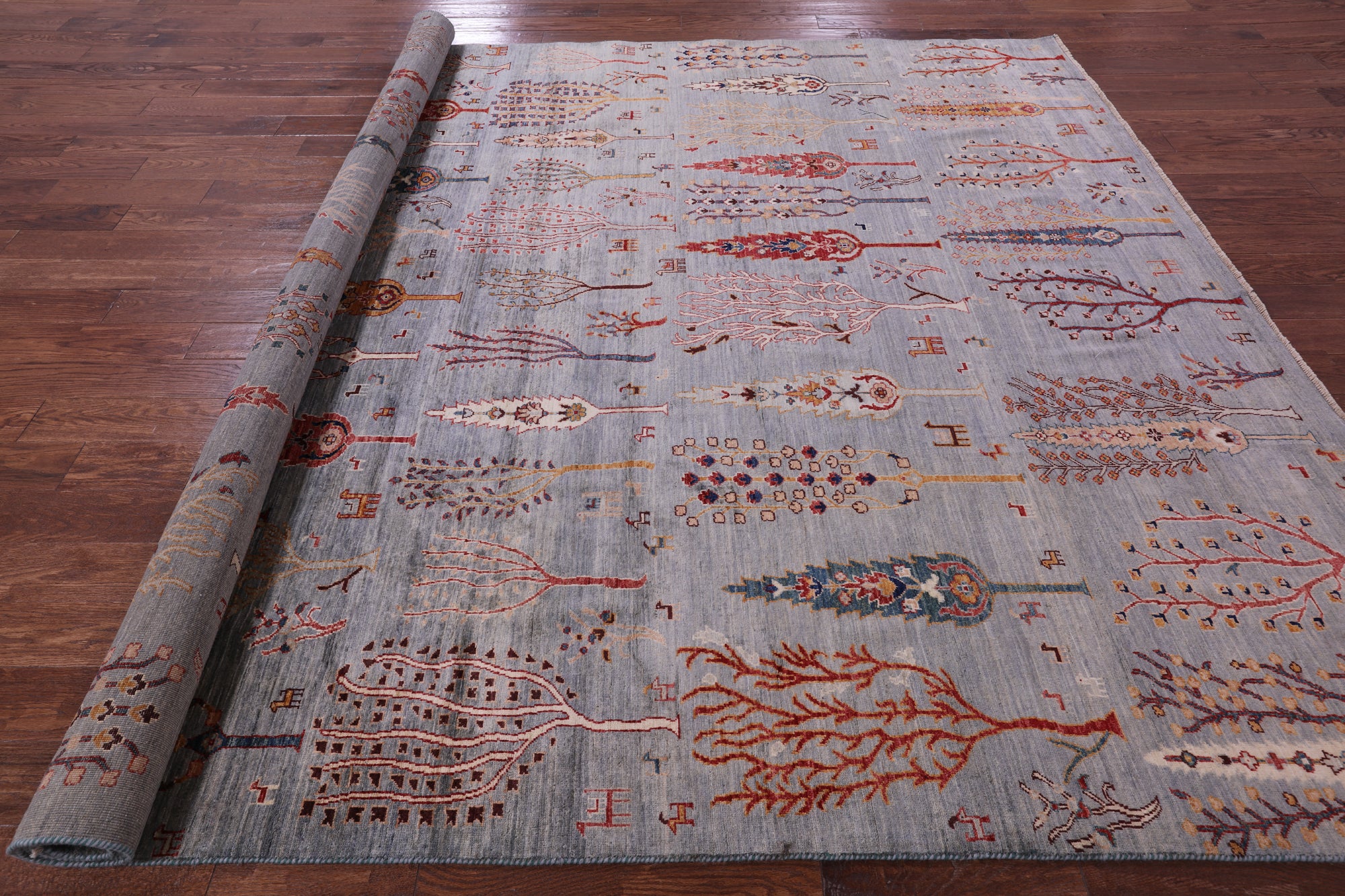 Tribal Persian Gabbeh Hand Knotted Wool Rug - 9' 0" X 11' 10" - Golden Nile