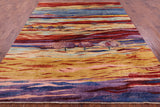 Persian Gabbeh Tribal Hand Knotted Wool Rug - 8' 1" X 9' 9" - Golden Nile