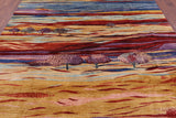 Persian Gabbeh Tribal Hand Knotted Wool Rug - 8' 1" X 9' 9" - Golden Nile