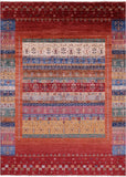 Persian Gabbeh Tribal Hand Knotted Wool Rug - 6' 11" X 9' 8" - Golden Nile