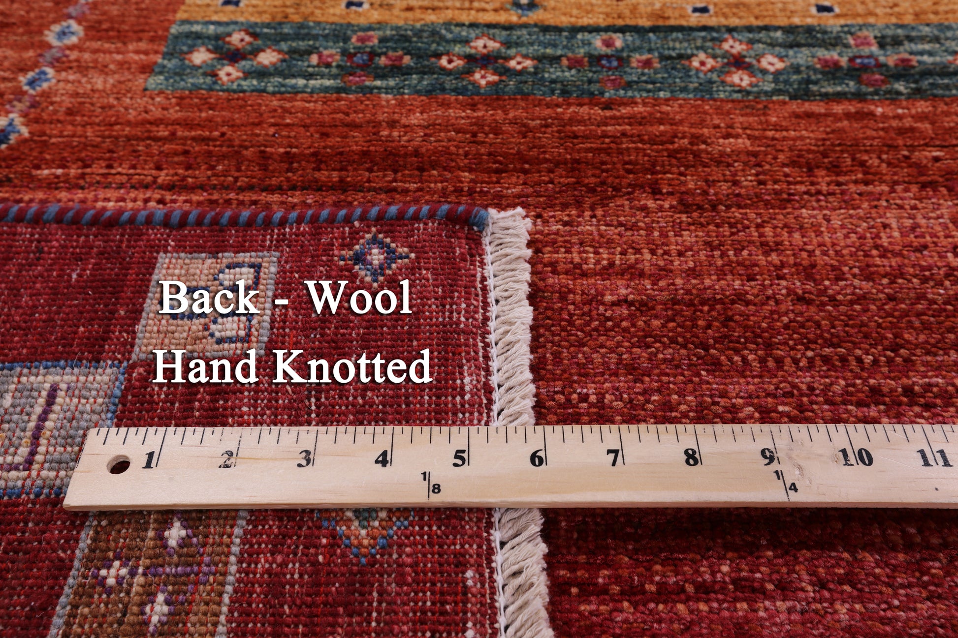 Persian Gabbeh Tribal Hand Knotted Wool Rug - 6' 11" X 9' 8" - Golden Nile