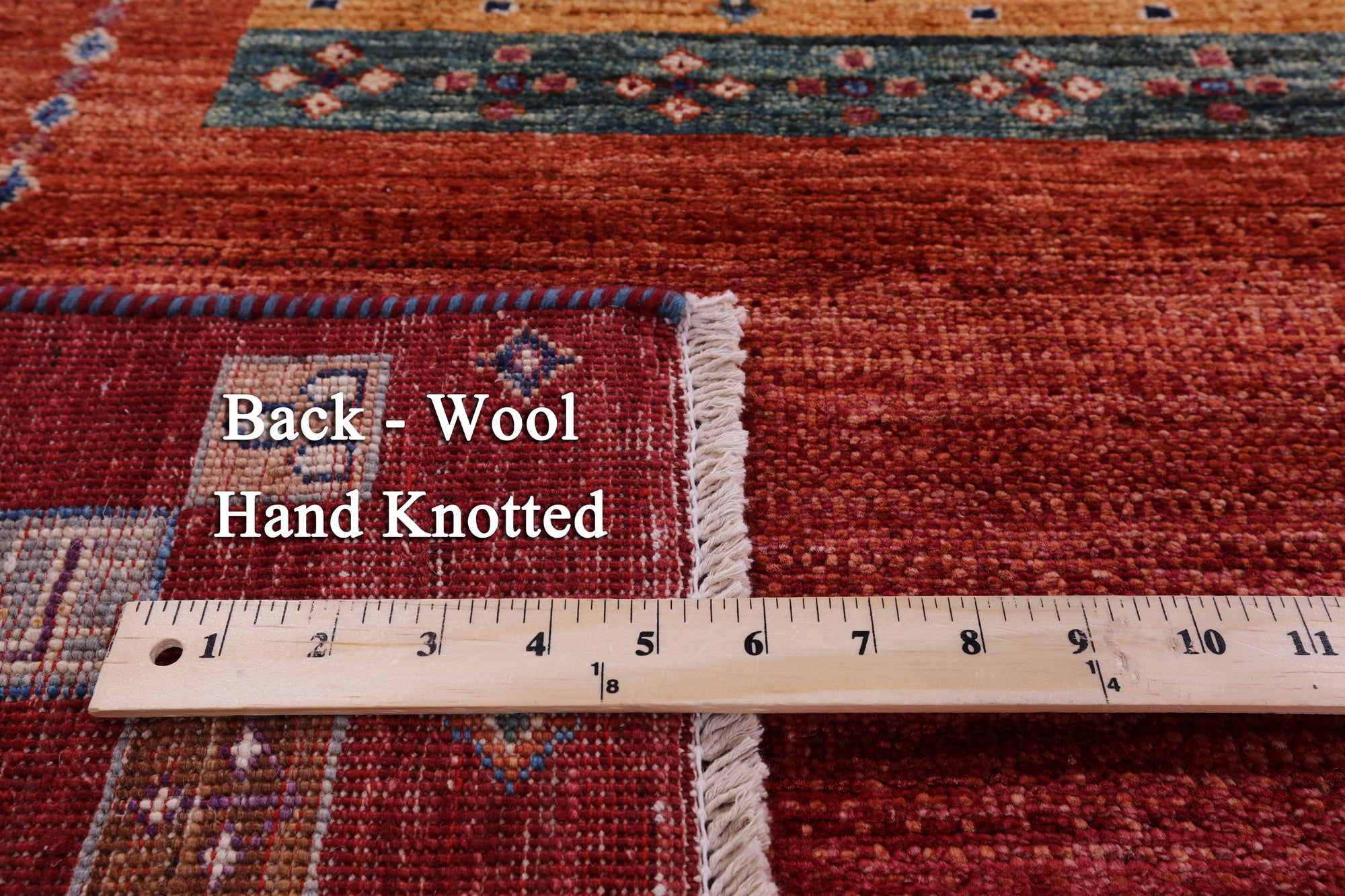 Persian Gabbeh Tribal Hand Knotted Wool Rug - 6' 11" X 9' 8" - Golden Nile